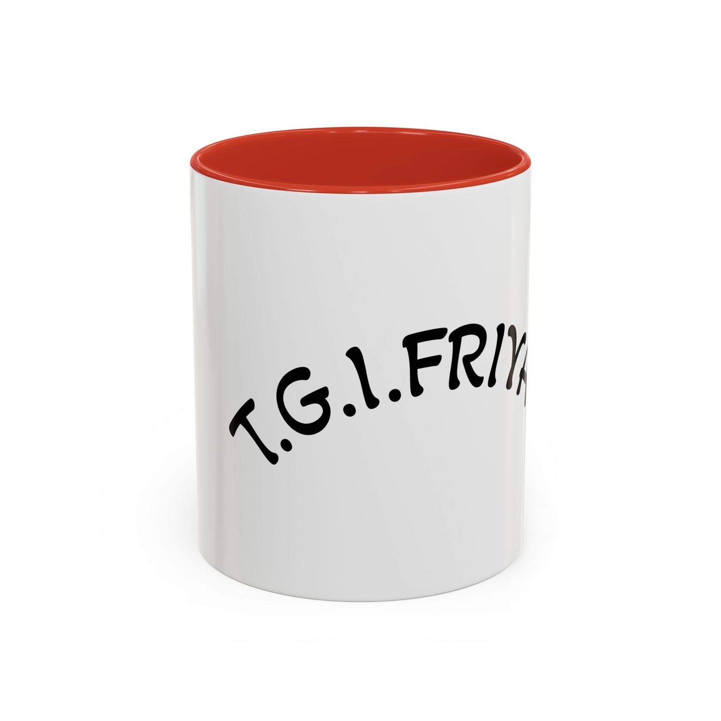 T.G.I. Friyay Accent Coffee Mug - 11/15oz Ceramic Mug for Office, Weekend Vibes & Gift