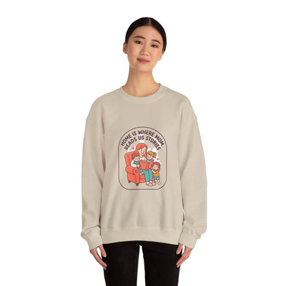 Home Is Where Mom Reads Us Stories Sweatshirt | Mother’s Day, Cozy Mom Life