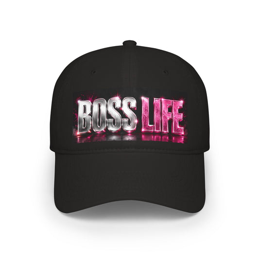 Boss Life Baseball Cap — Bold Metallic Pink Trucker Hat for Women & Men