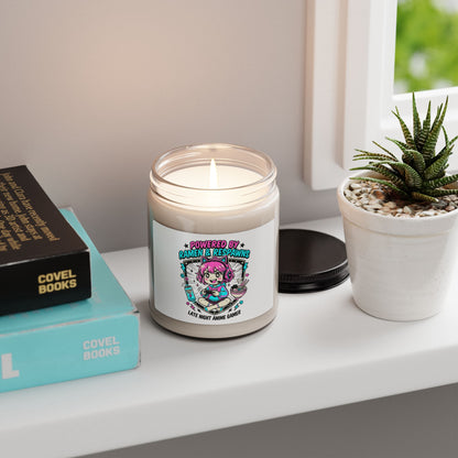 Powered by Ramen & Respawns Candle | Anime Aesthetic, Chibi Gamer Soy