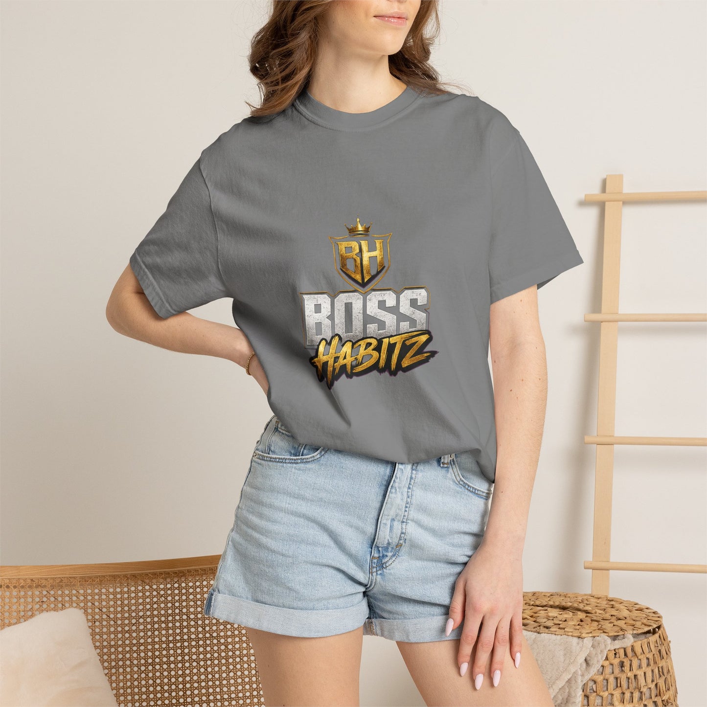 Boss Habitz Graphic T-Shirt — Gold Crest Streetwear Tee
