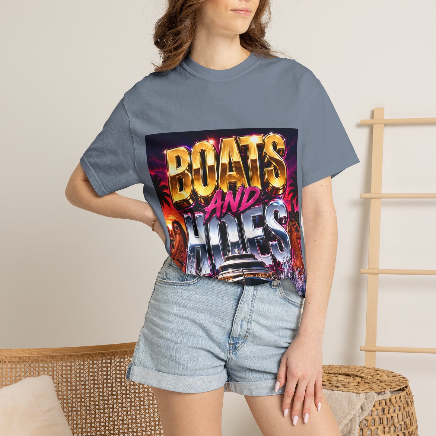 Boats and Hiles Graphic T-Shirt — Retro Yacht Beach Vibe Tee
