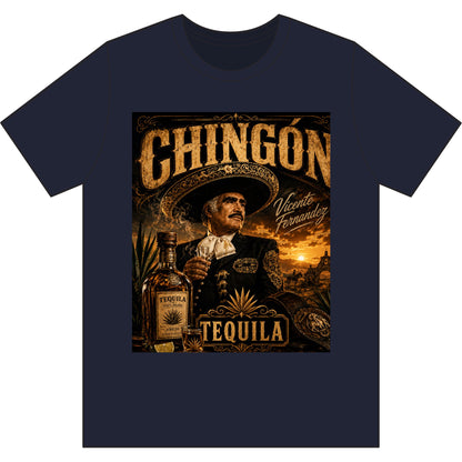 Chingón Tequila Graphic Tee — Vicente Fernández Tribute Performance Shirt