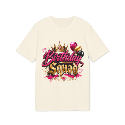 Birthday Squad T-Shirt — Glam Crown & Balloons Party Tee