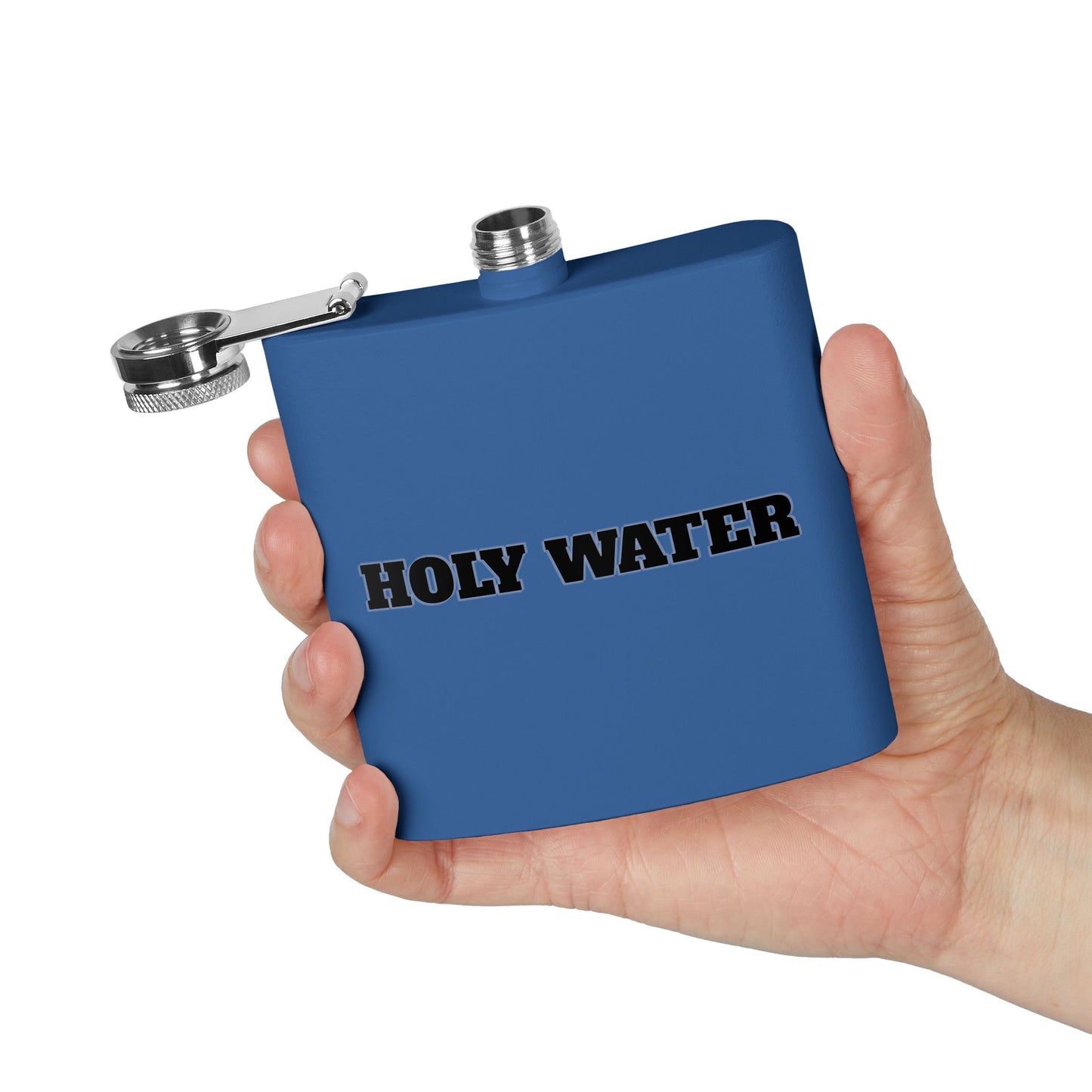 Holy Water Stainless Steel Flask — 6oz Funny Religious Gift