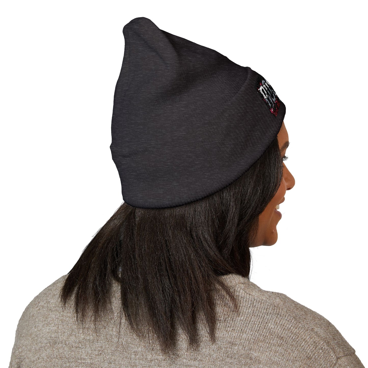 Boss Life Embroidered Cuffed Beanie — Streetwear Knit Hat for Confident Style