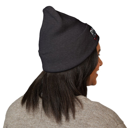 Boss Life Embroidered Cuffed Beanie — Streetwear Knit Hat for Confident Style