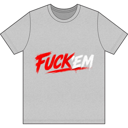 Graphic Tee — Bold Red 'F***' Streetwear T-Shirt with Boss Hustle Logo