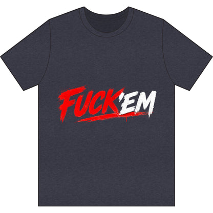 Graphic Tee — Bold Red 'F***' Streetwear T-Shirt with Boss Hustle Logo