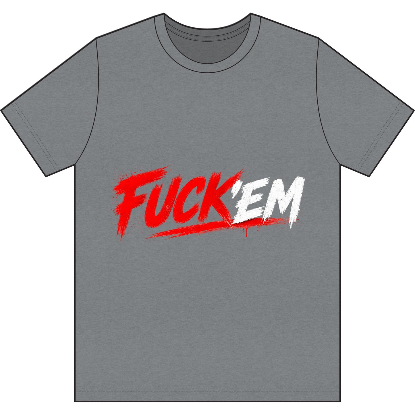 Graphic Tee — Bold Red 'F***' Streetwear T-Shirt with Boss Hustle Logo