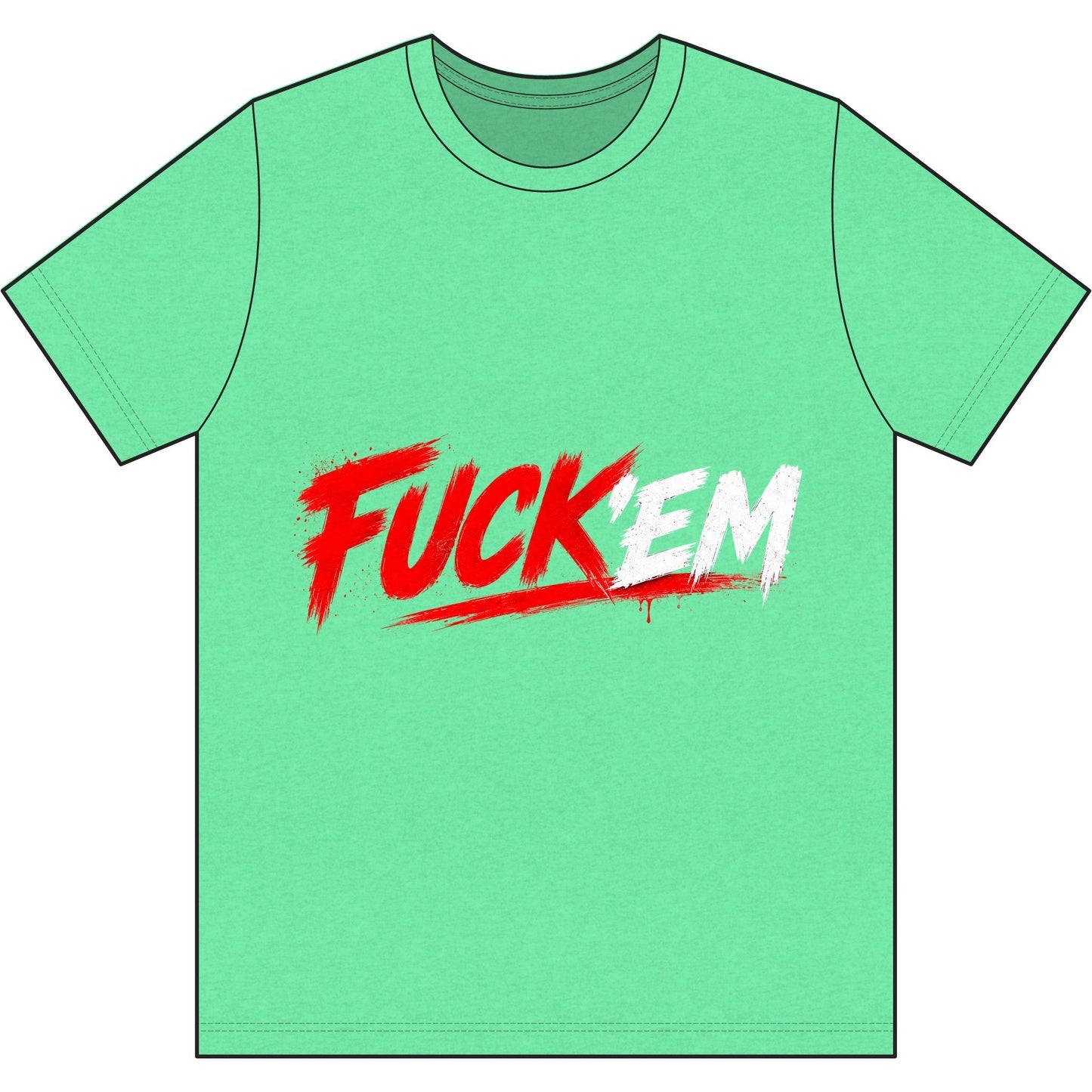 Graphic Tee — Bold Red 'F***' Streetwear T-Shirt with Boss Hustle Logo