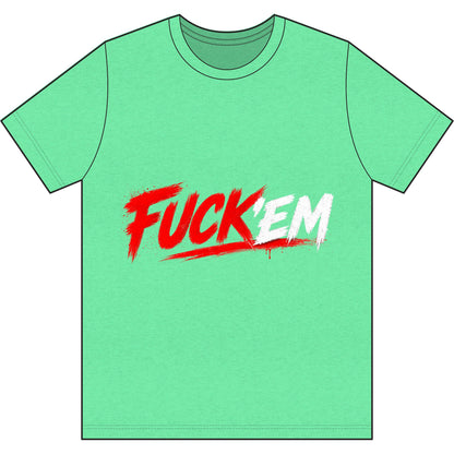 Graphic Tee — Bold Red 'F***' Streetwear T-Shirt with Boss Hustle Logo