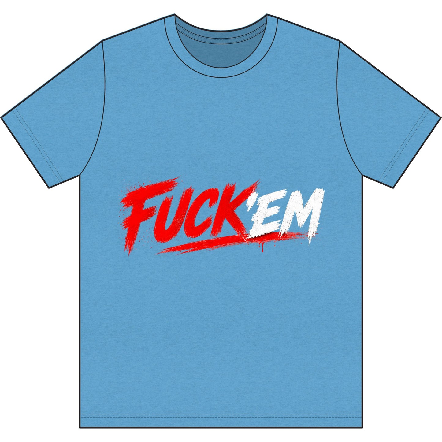 Graphic Tee — Bold Red 'F***' Streetwear T-Shirt with Boss Hustle Logo