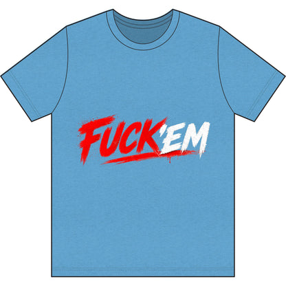 Graphic Tee — Bold Red 'F***' Streetwear T-Shirt with Boss Hustle Logo