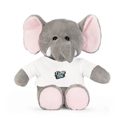 I Love You Plush Bear — Cute Teddy with Graphic T‑Shirt (Valentine’s Gift)