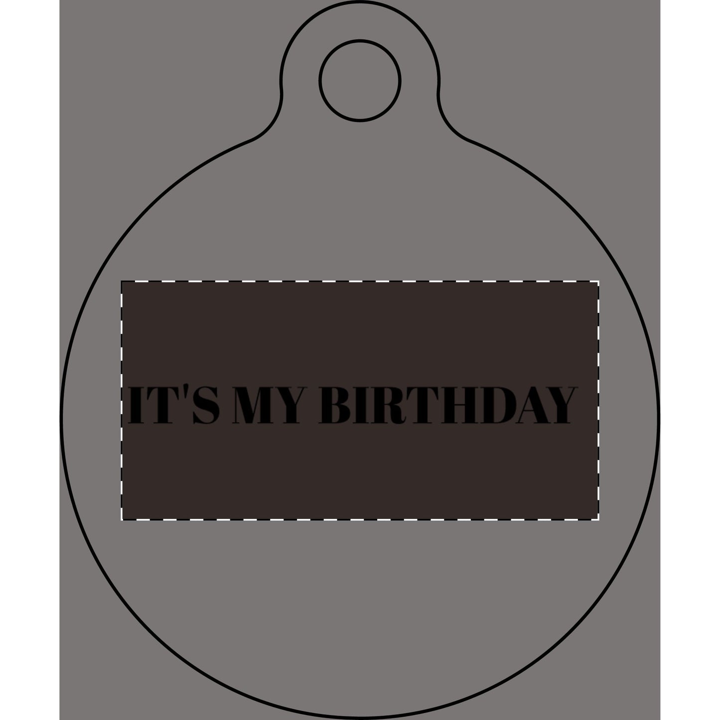 It's My Birthday Pet Tag — Engraved Bone ID Tag for Dogs & Cats