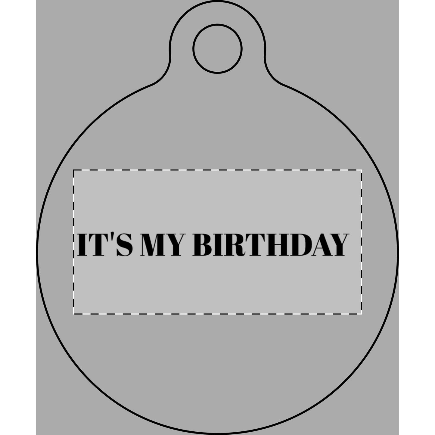It's My Birthday Pet Tag — Engraved Bone ID Tag for Dogs & Cats