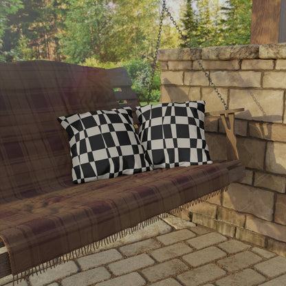 Checkerboard Twist Outdoor Pillow