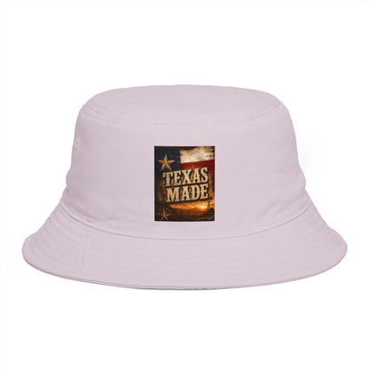 Texas Made Bucket Hat — Vintage Flag Graphic