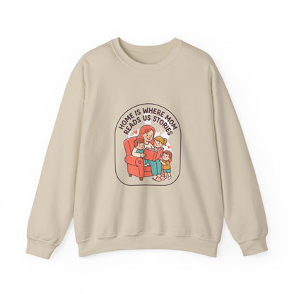Home Is Where Mom Reads Us Stories Sweatshirt | Mother’s Day, Cozy Mom Life