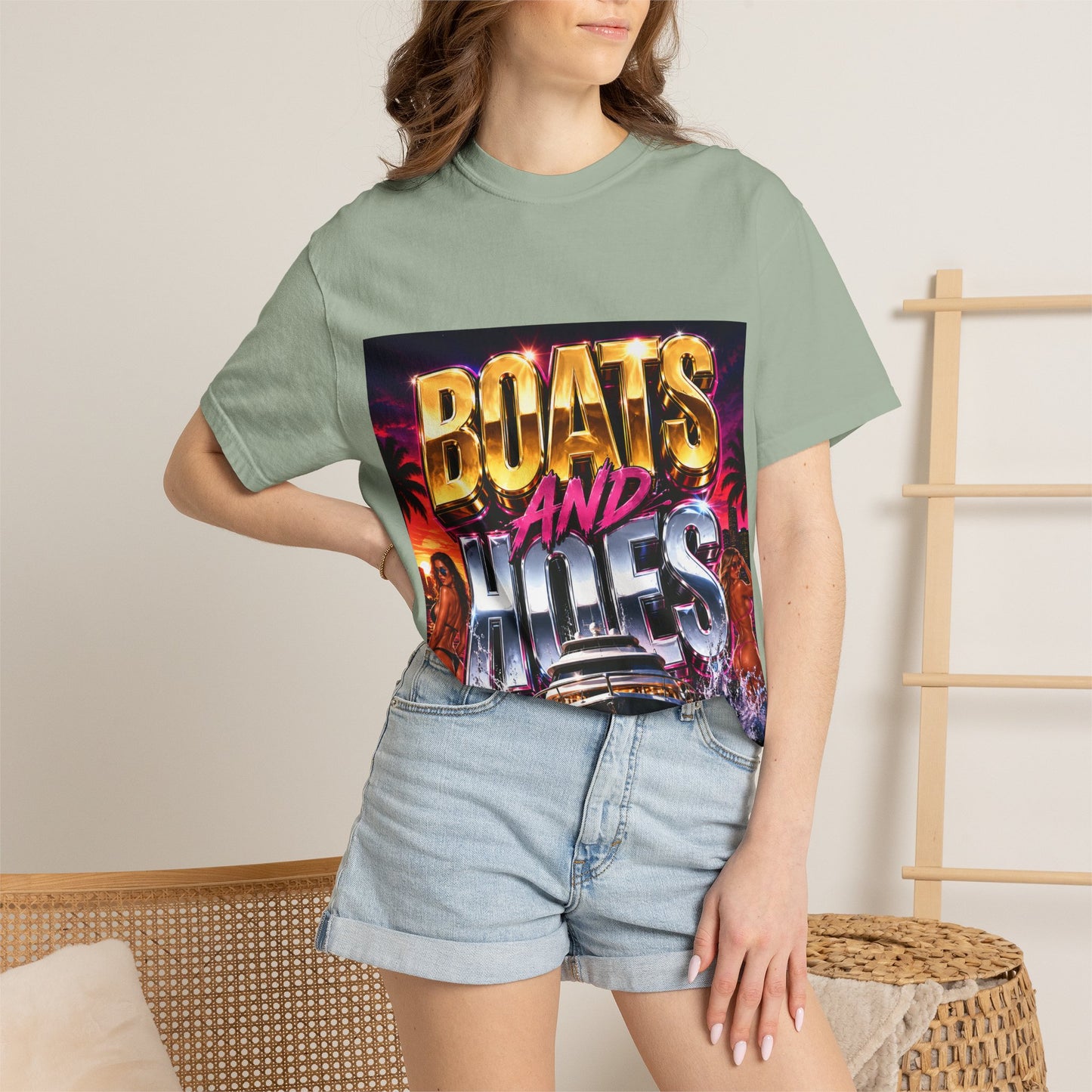 Boats and Hiles Graphic T-Shirt — Retro Yacht Beach Vibe Tee