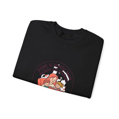 Home Is Where Mom Reads Us Stories Sweatshirt | Mother’s Day, Cozy Mom Life