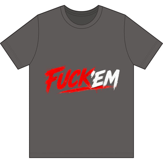 Graphic Tee — Bold Red 'F***' Streetwear T-Shirt with Boss Hustle Logo