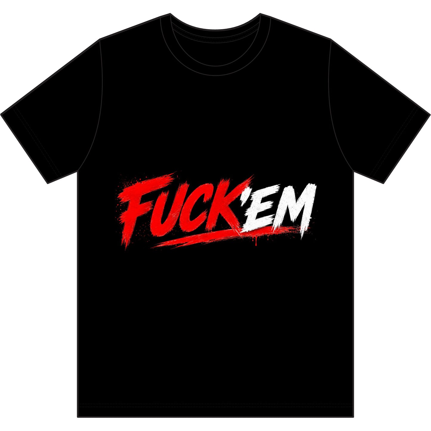 Graphic Tee — Bold Red 'F***' Streetwear T-Shirt with Boss Hustle Logo