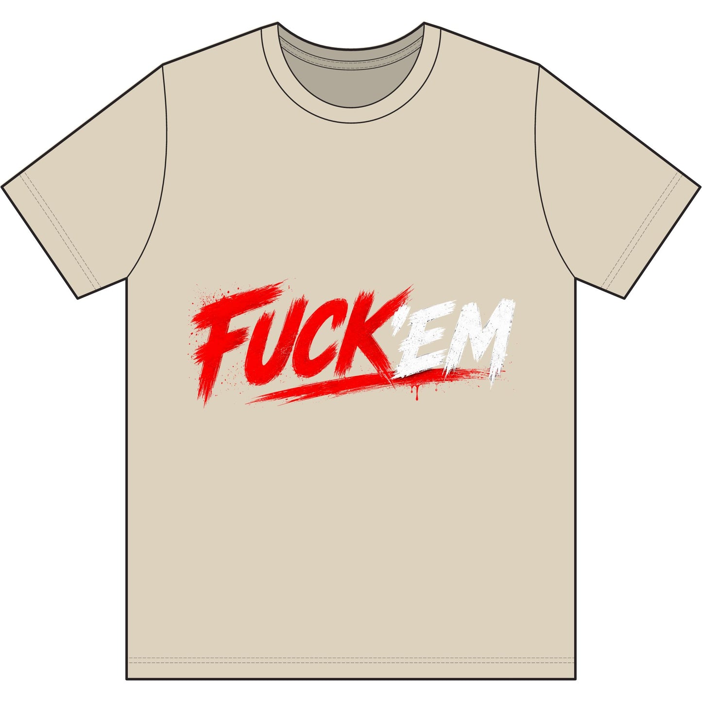 Graphic Tee — Bold Red 'F***' Streetwear T-Shirt with Boss Hustle Logo