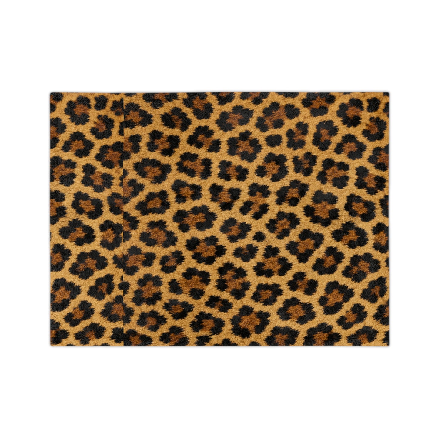 Leopard Print Velveteen Microfiber Blanket — Cozy Animal Print Throw for Home & Travel