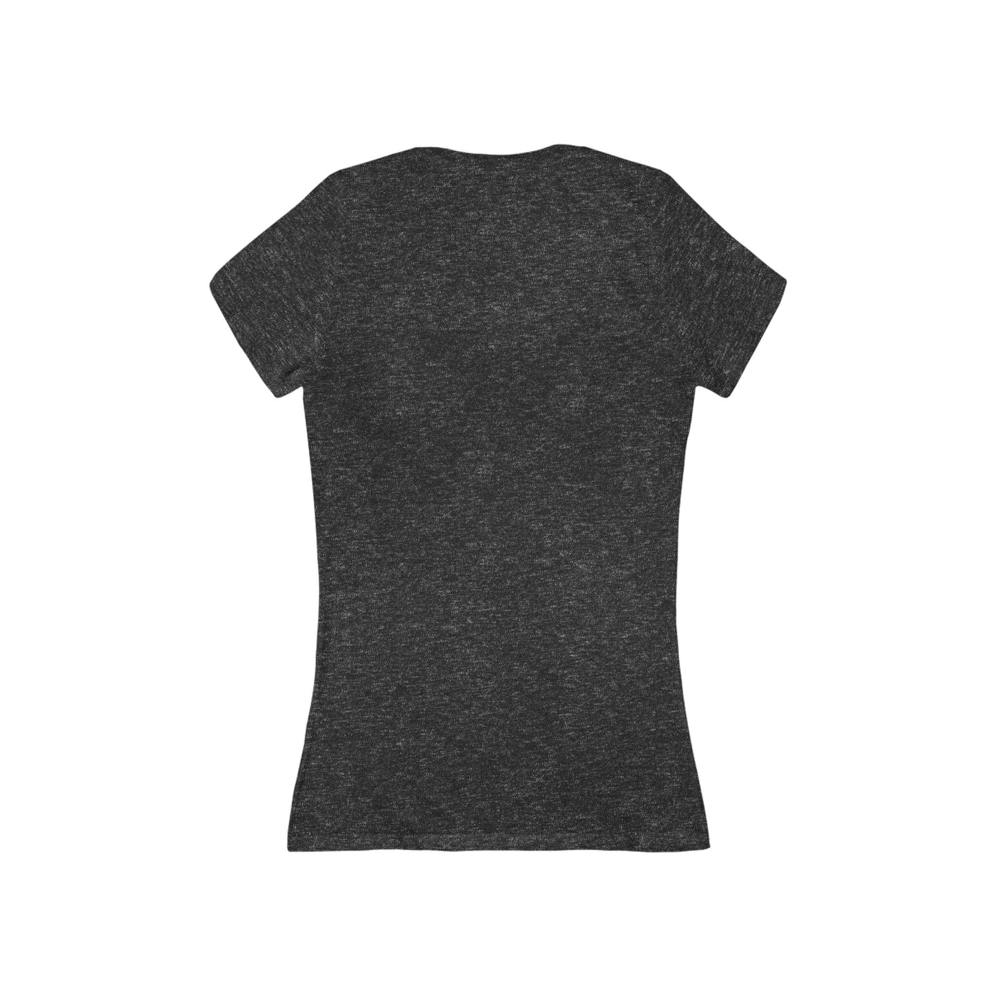 Women's Deep V-Neck Tee — Bold '100' Graphic Streetwear Top