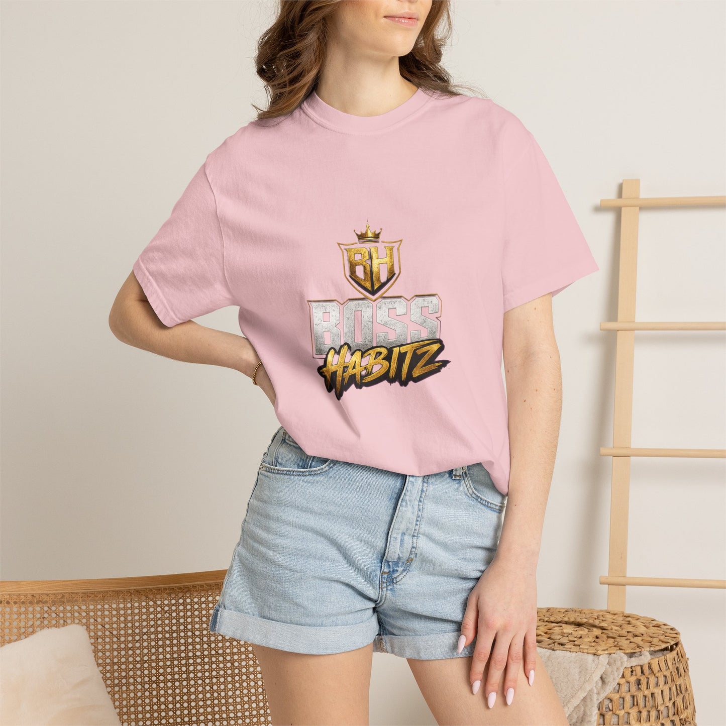 Boss Habitz Graphic T-Shirt — Gold Crest Streetwear Tee