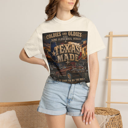 Texas Made Vintage Car T-Shirt — "Hello Motha Fuckaaaa" Back Print