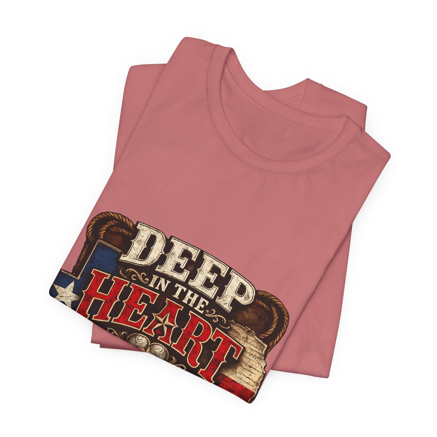 Deep in the Heart of Texas T‑Shirt — Vintage Texas Flag Graphic Tee