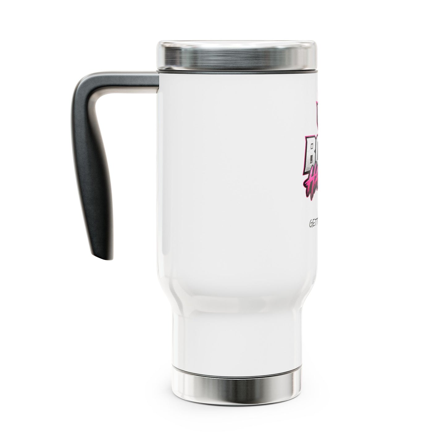 Boss Habitz 'Gettin Money' 14oz Stainless Travel Mug with Handle