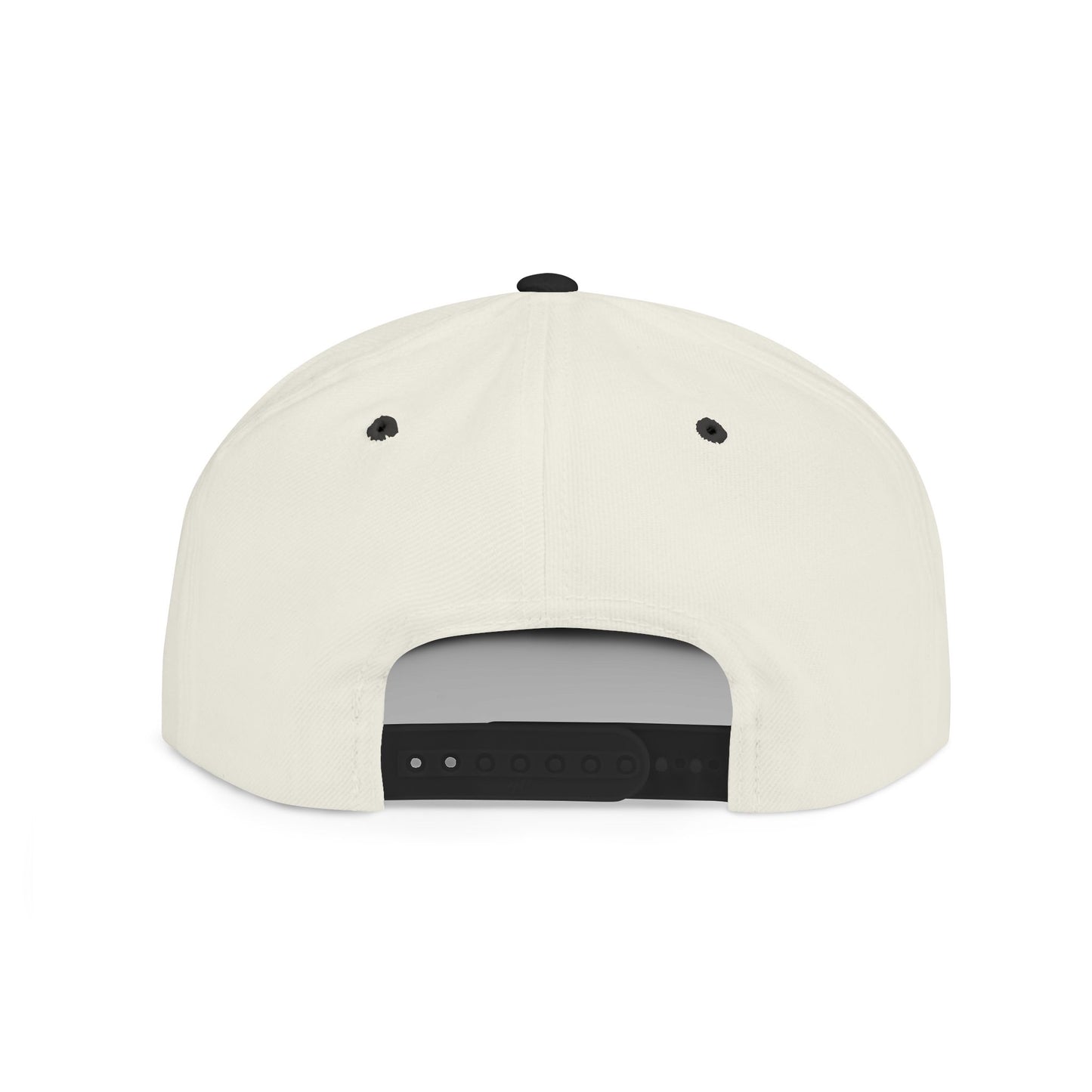 Snapback Hat — Gold Crown Shield Logo Flat Bill Cap