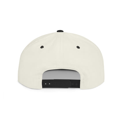 Snapback Hat — Gold Crown Shield Logo Flat Bill Cap