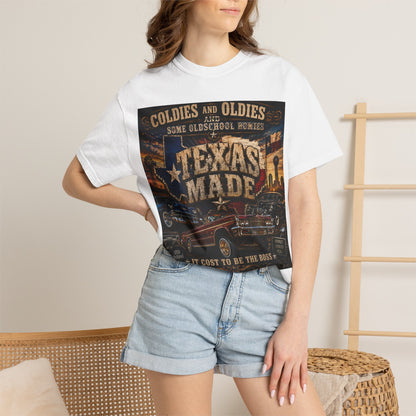 Texas Made Vintage Car T-Shirt — "Hello Motha Fuckaaaa" Back Print