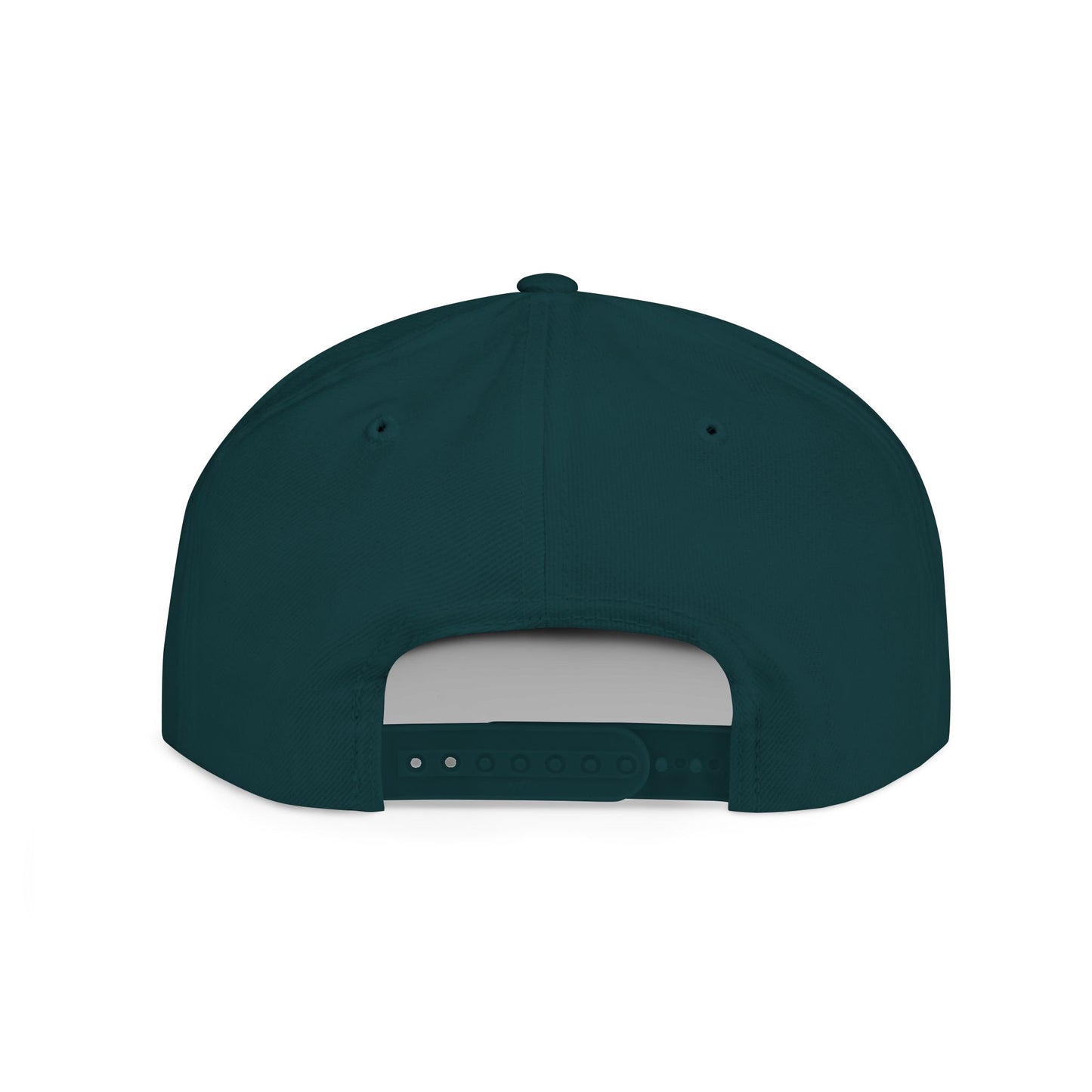 Snapback Hat — Gold Crown Shield Logo Flat Bill Cap