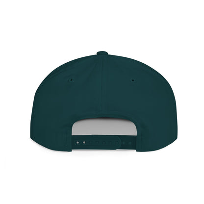 Snapback Hat — Gold Crown Shield Logo Flat Bill Cap