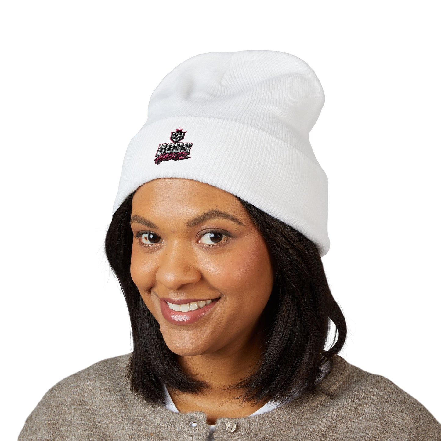 Boss Mode Embroidered Cuffed Beanie — Streetwear Winter Hat
