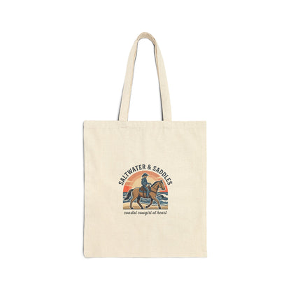 Saltwater & Saddles Horse Tote, western cowgirl ranch rustic prairie canvas