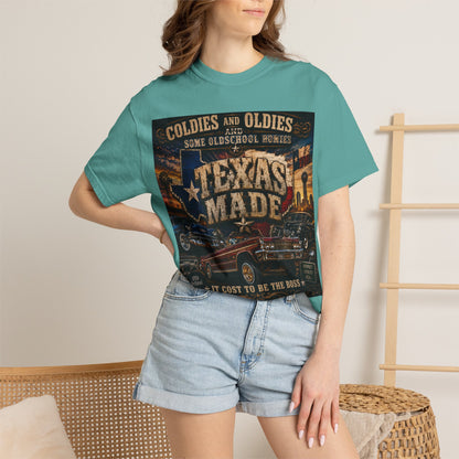 Texas Made Vintage Car T-Shirt — "Hello Motha Fuckaaaa" Back Print