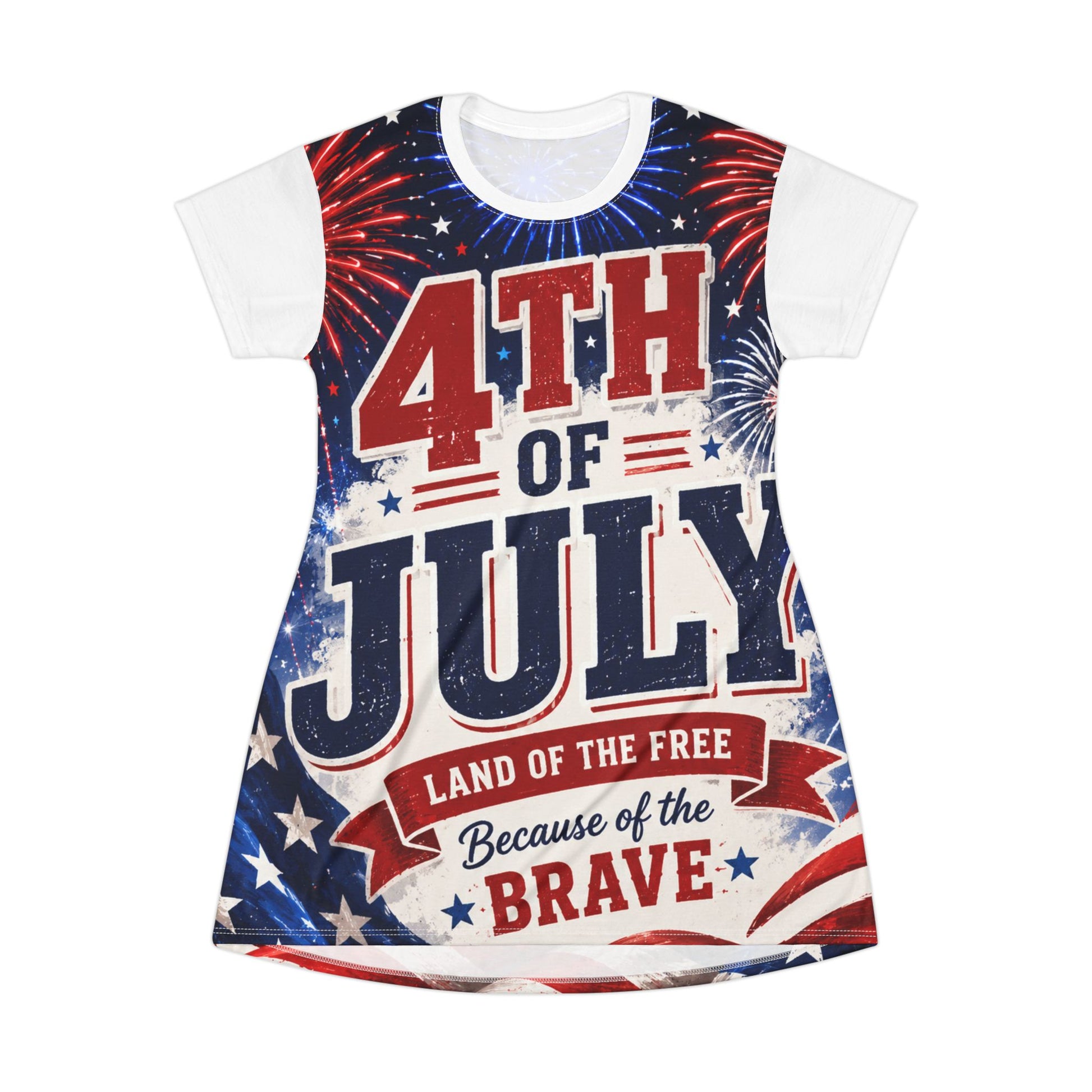 4th of July Patriotic Women's T-Shirt Dress