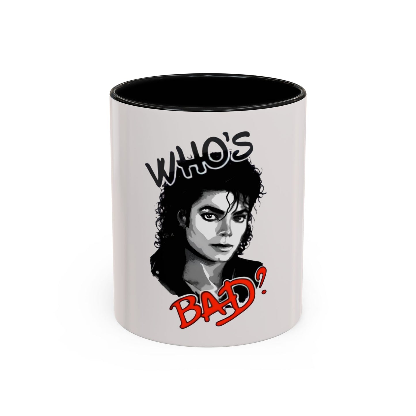 Michael Jackson "Who's Bad?" Accent Coffee Mug