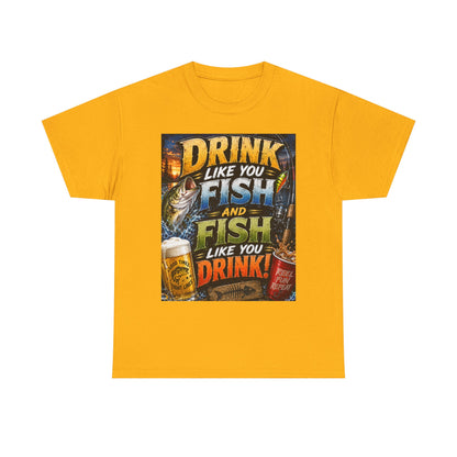 Drink Like You Fish T‑Shirt — Fishing & Beer Graphic Tee