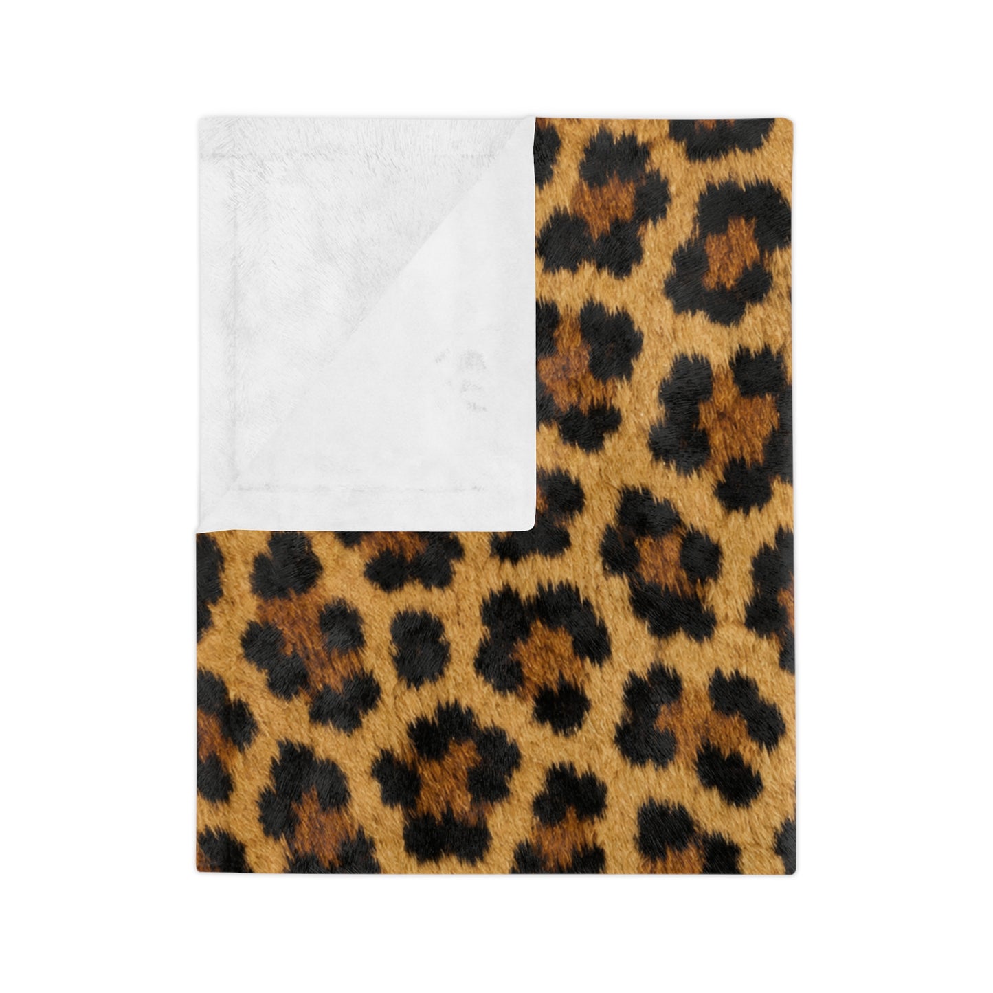 Leopard Print Velveteen Microfiber Blanket — Cozy Animal Print Throw for Home & Travel