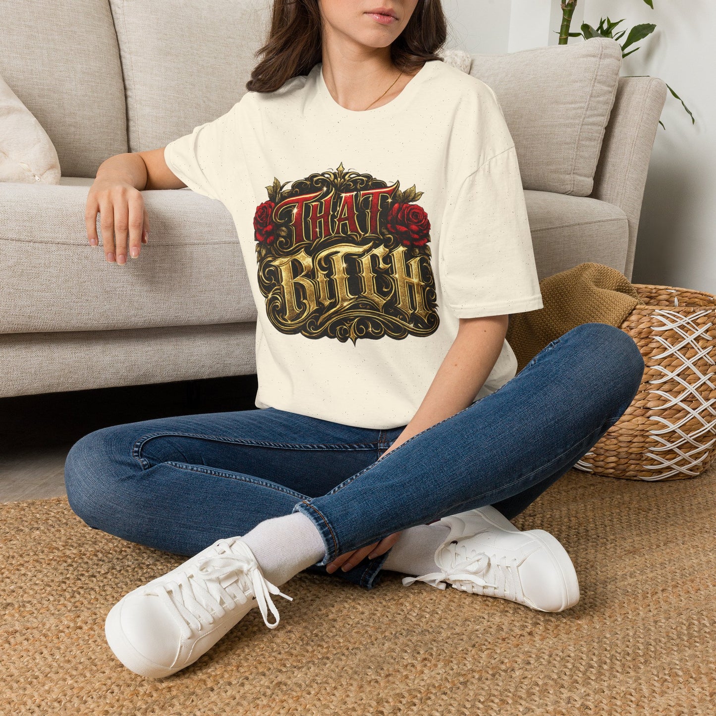 "That Bitch" Vintage Rose Graphic T-Shirt