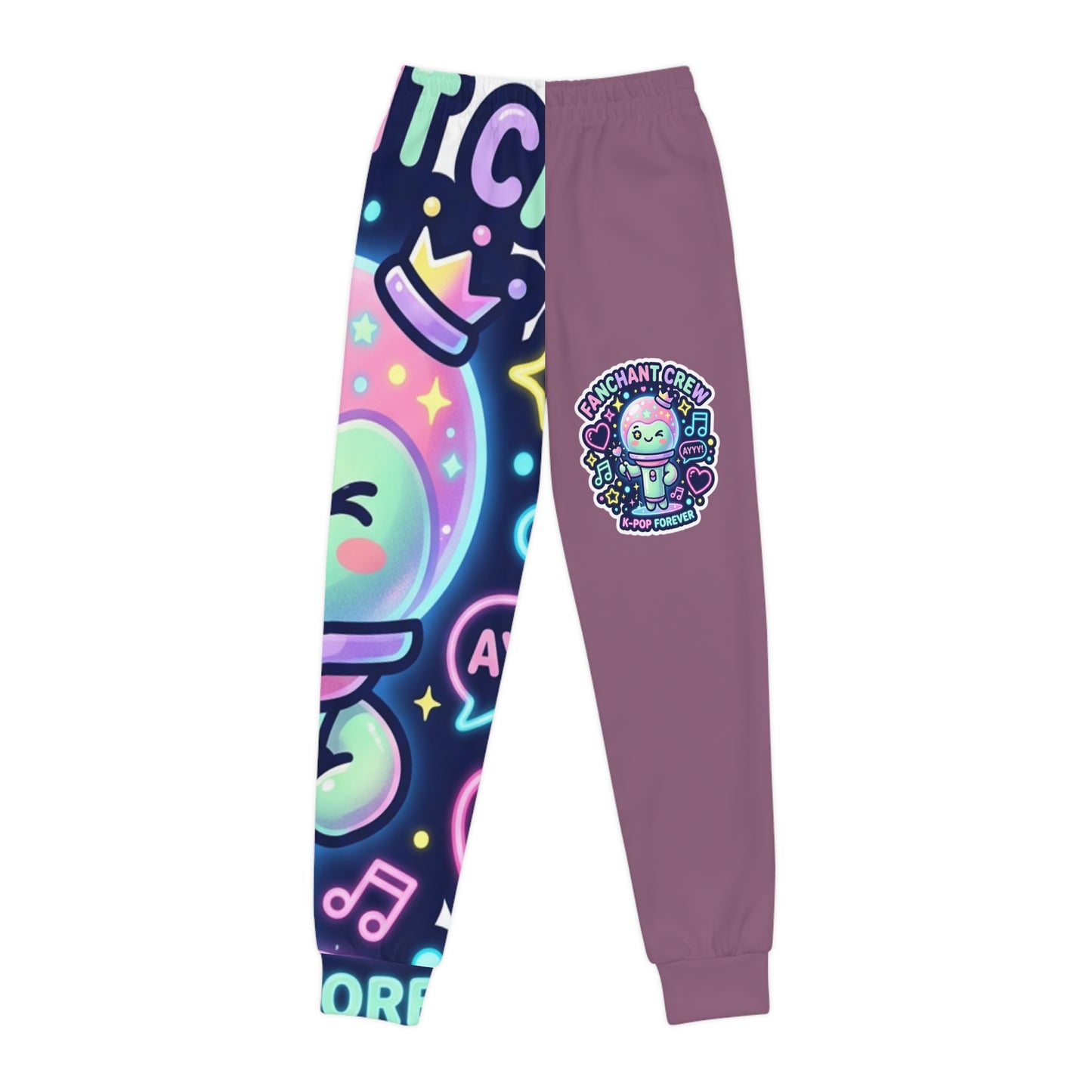 Kawaii Space Alien Youth Joggers – Cute Astronaut Graphic AOP Sweatpants