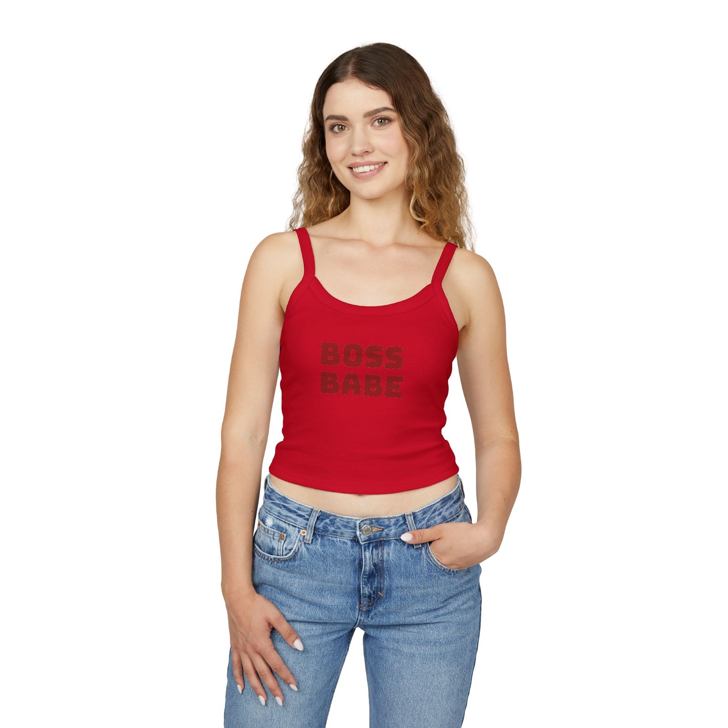 Boss Babe Spaghetti Tank Top — Women’s Empowerment Crop